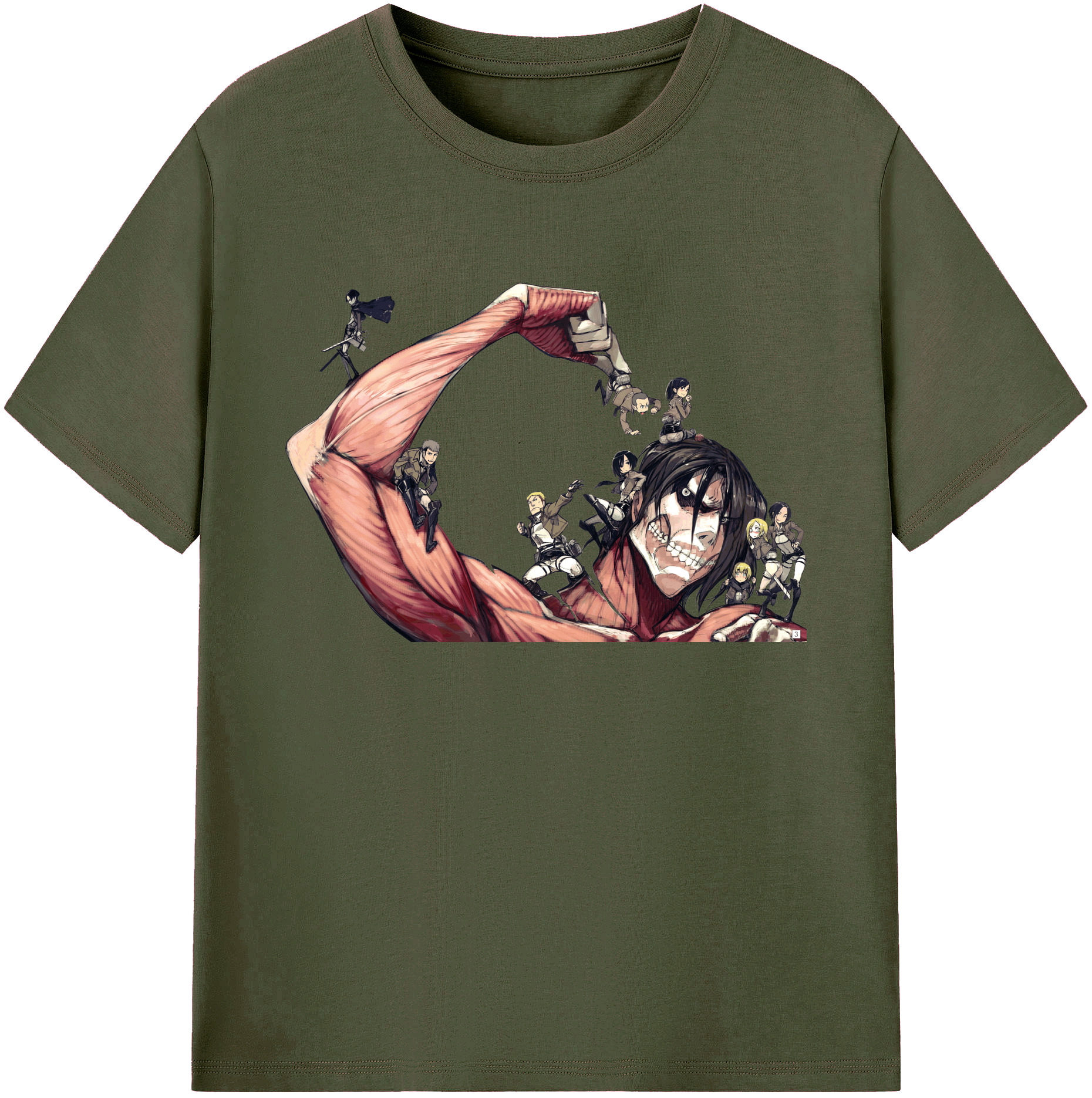 （画像用） 進撃の巨人 Attack on Titan 綿100％ メンズ半袖Tシャツ｜肌触りやわらか＆通気性